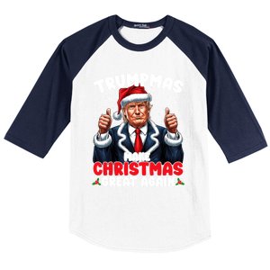 Trumpmas Make Christmas Great Again Santa Claus Donald Trump Cool Gift Baseball Sleeve Shirt