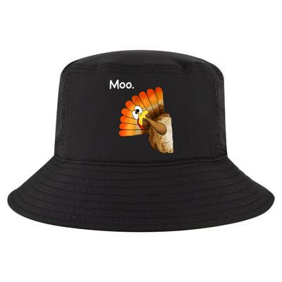 Turkey Moo Cow Funny Thanksgiving Cool Comfort Performance Bucket Hat