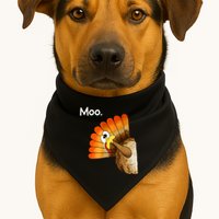 Turkey Moo Cow Funny Thanksgiving USA-Made Doggie Bandana