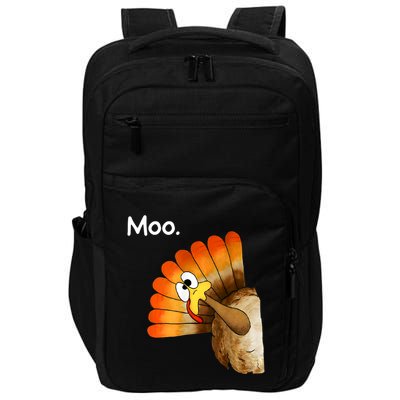 Turkey Moo Cow Funny Thanksgiving Impact Tech Backpack