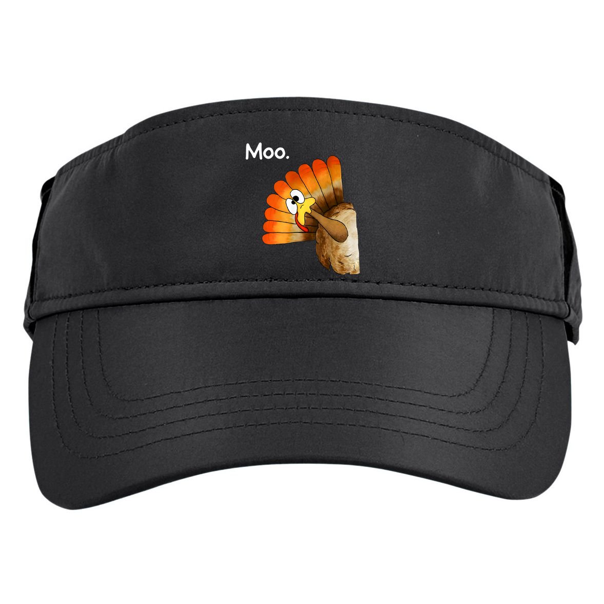 Turkey Moo Cow Funny Thanksgiving Adult Drive Performance Visor