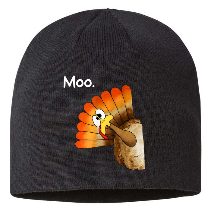 Turkey Moo Cow Funny Thanksgiving Sustainable Beanie