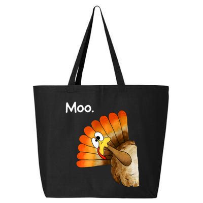 Turkey Moo Cow Funny Thanksgiving 25L Jumbo Tote