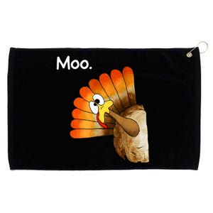 Turkey Moo Cow Funny Thanksgiving Grommeted Golf Towel