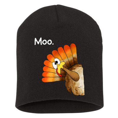 Turkey Moo Cow Funny Thanksgiving Short Acrylic Beanie