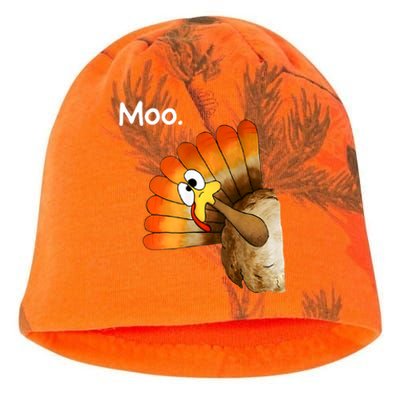 Turkey Moo Cow Funny Thanksgiving Kati - Camo Knit Beanie