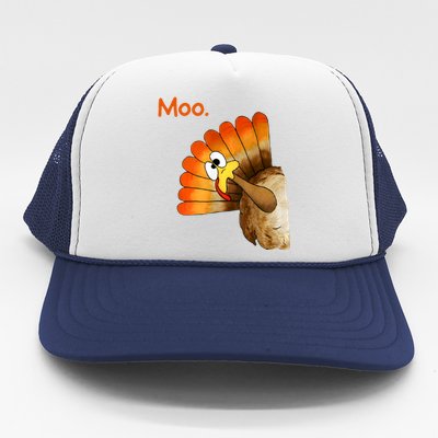 Turkey Moo Cow Funny Thanksgiving Trucker Hat