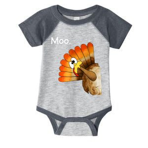 Turkey Moo Cow Funny Thanksgiving Infant Baby Jersey Bodysuit