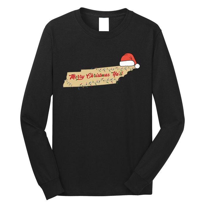 Tennessee Merry Christmas Party Yall Matching Family Trip Long Sleeve Long Sleeve Shirt