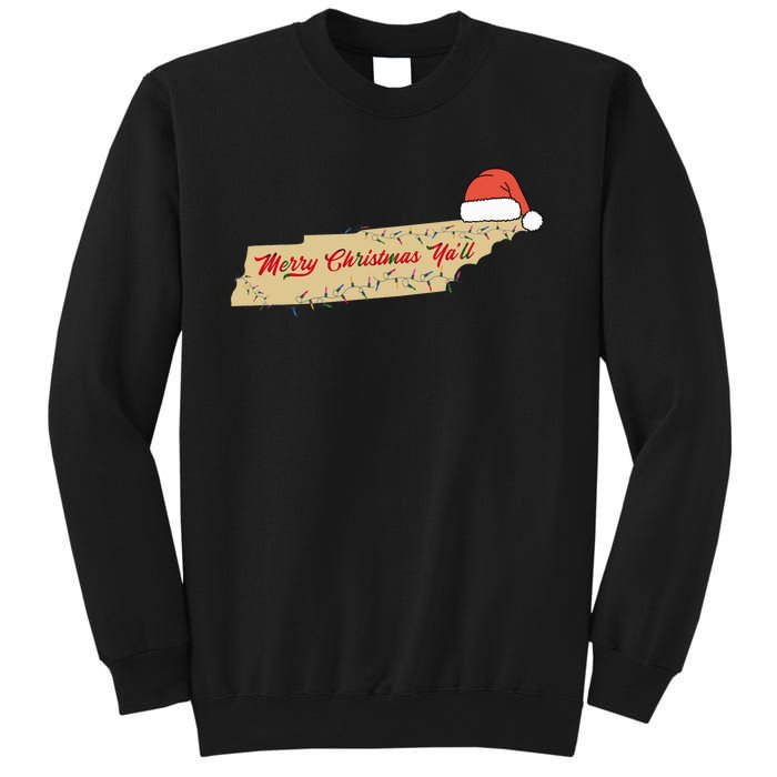 Tennessee Merry Christmas Party Yall Matching Family Trip Long Sleeve Sweatshirt