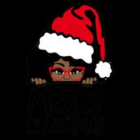That Melanin Christmas Mrs Claus Santa Black Peeking Claus Gift Cooling Performance Crew T-Shirt