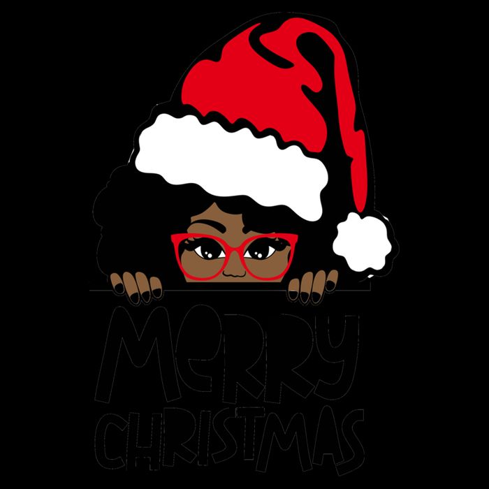 That Melanin Christmas Mrs Claus Santa Black Peeking Claus Gift Cooling Performance Crew T-Shirt