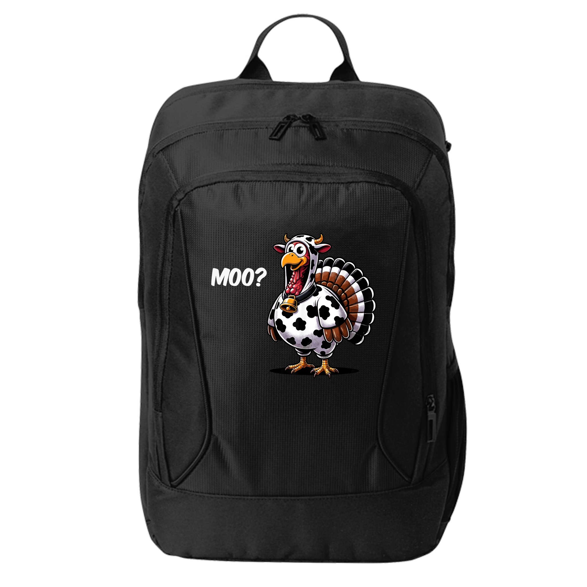 Turkey Moo Cow Funny Thanksgiving City Backpack