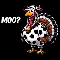 Turkey Moo Cow Funny Thanksgiving 16 in Basic Backpack