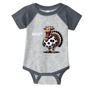 Turkey Moo Cow Funny Thanksgiving Infant Baby Jersey Bodysuit