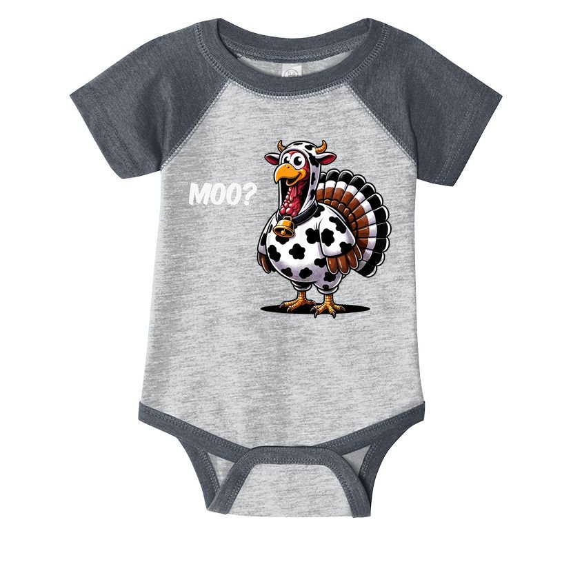 Turkey Moo Cow Funny Thanksgiving Infant Baby Jersey Bodysuit