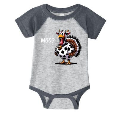 Turkey Moo Cow Funny Thanksgiving Infant Baby Jersey Bodysuit