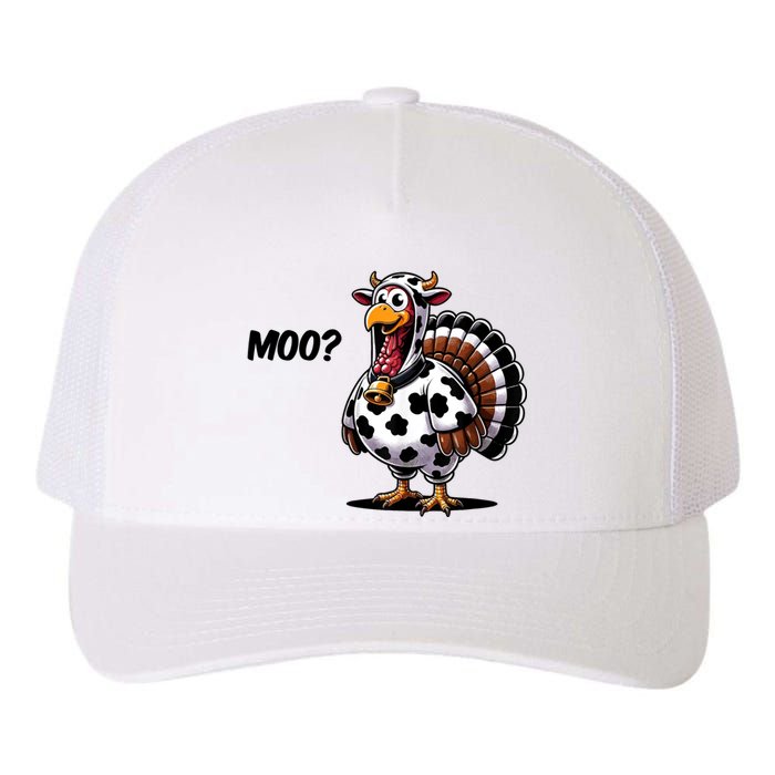 Turkey Moo Cow Funny Thanksgiving Yupoong Adult 5-Panel Trucker Hat