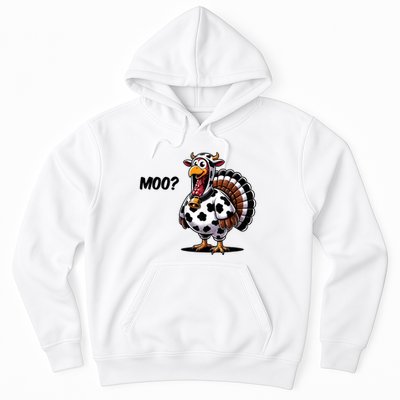 Turkey Moo Cow Funny Thanksgiving Hoodie