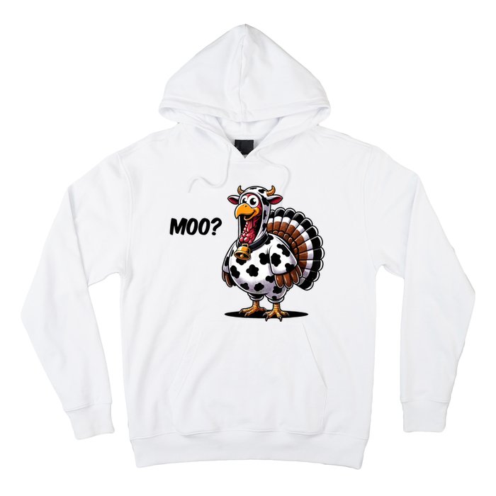 Turkey Moo Cow Funny Thanksgiving Hoodie