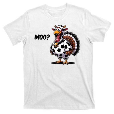 Turkey Moo Cow Funny Thanksgiving T-Shirt