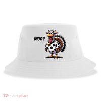 Turkey Moo Cow Funny Thanksgiving Sustainable Bucket Hat