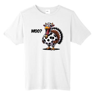 Turkey Moo Cow Funny Thanksgiving Tall Fusion ChromaSoft Performance T-Shirt