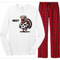 Turkey Moo Cow Funny Thanksgiving Long Sleeve Pajama Set