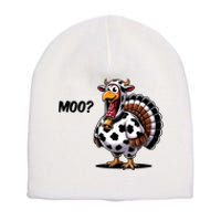 Turkey Moo Cow Funny Thanksgiving Short Acrylic Beanie