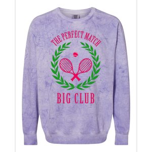 Tennis Match Club Little G Big Sorority Reveal Colorblast Crewneck Sweatshirt