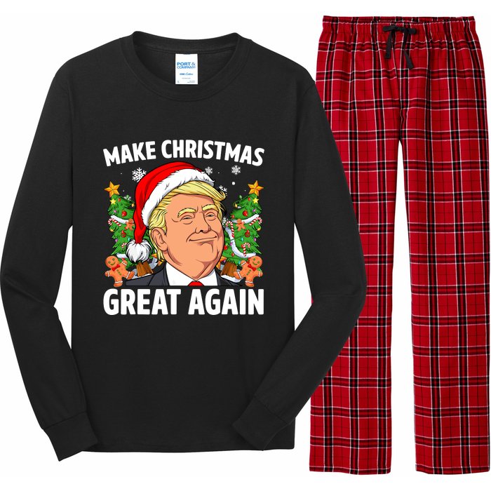 Trump Make Christmas Great Again Ugly Christmas Sweaters Long Sleeve Pajama Set