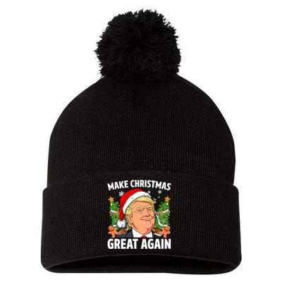 Trump Make Christmas Great Again Ugly Christmas Sweaters Pom Pom 12in Knit Beanie