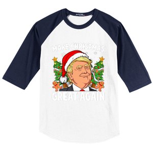 Trump Make Christmas Great Again Ugly Christmas Sweaters Baseball Sleeve Shirt