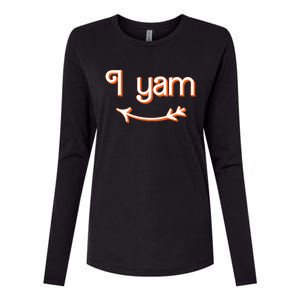 Thanksgiving Matching Couple Shes My Sweet Potato I Yam Set Womens Cotton Relaxed Long Sleeve T-Shirt