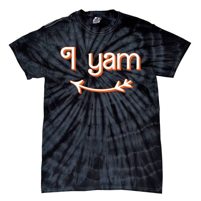 Thanksgiving Matching Couple Shes My Sweet Potato I Yam Set Tie-Dye T-Shirt