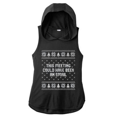 This Meeting Could Have Been An Email Christmas Ladies PosiCharge Tri-Blend Wicking Draft Hoodie Tank