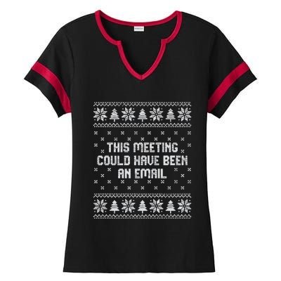 This Meeting Could Have Been An Email Christmas Ladies Halftime Notch Neck Tee