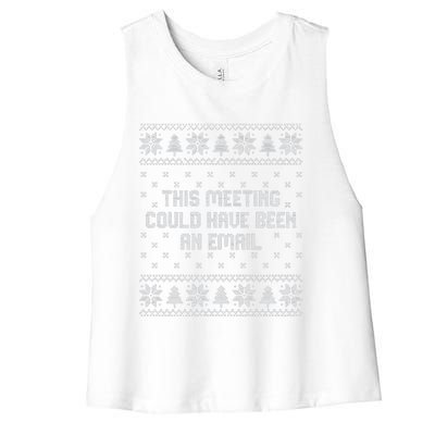 This Meeting Could Have Been An Email Christmas Women's Racerback Cropped Tank