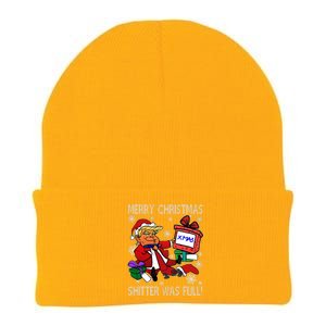 Trump Merry Christmas Shitter Was Full Humorous President Trump Knit Cap Winter Beanie