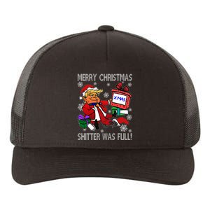 Trump Merry Christmas Shitter Was Full Humorous President Trump Yupoong Adult 5-Panel Trucker Hat