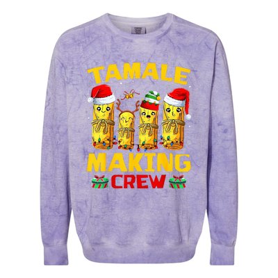 Tamale Making Crew Tamale Season Funny Mexican Christmas Colorblast Crewneck Sweatshirt