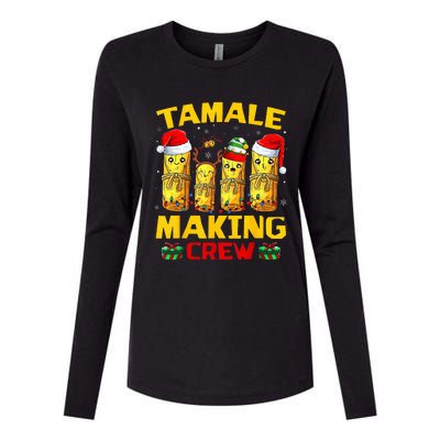 Tamale Making Crew Tamale Season Funny Mexican Christmas Womens Cotton Relaxed Long Sleeve T-Shirt