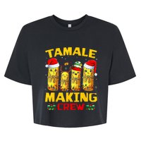 Tamale Making Crew Tamale Season Funny Mexican Christmas Bella+Canvas Jersey Crop Tee