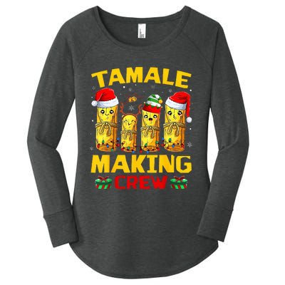 Tamale Making Crew Tamale Season Funny Mexican Christmas Women's Perfect Tri Tunic Long Sleeve Shirt