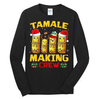 Tamale Making Crew Tamale Season Funny Mexican Christmas Tall Long Sleeve T-Shirt