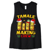 Tamale Making Crew Tamale Season Funny Mexican Christmas Women's Racerback Cropped Tank