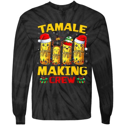 Tamale Making Crew Tamale Season Funny Mexican Christmas Tie-Dye Long Sleeve Shirt