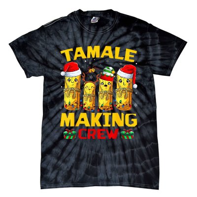 Tamale Making Crew Tamale Season Funny Mexican Christmas Tie-Dye T-Shirt