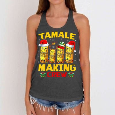 Tamale Making Crew Tamale Season Funny Mexican Christmas Women's Knotted Racerback Tank