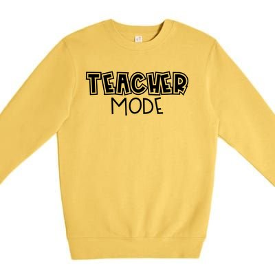 Teacher Mode Cute Back To School Premium Crewneck Sweatshirt